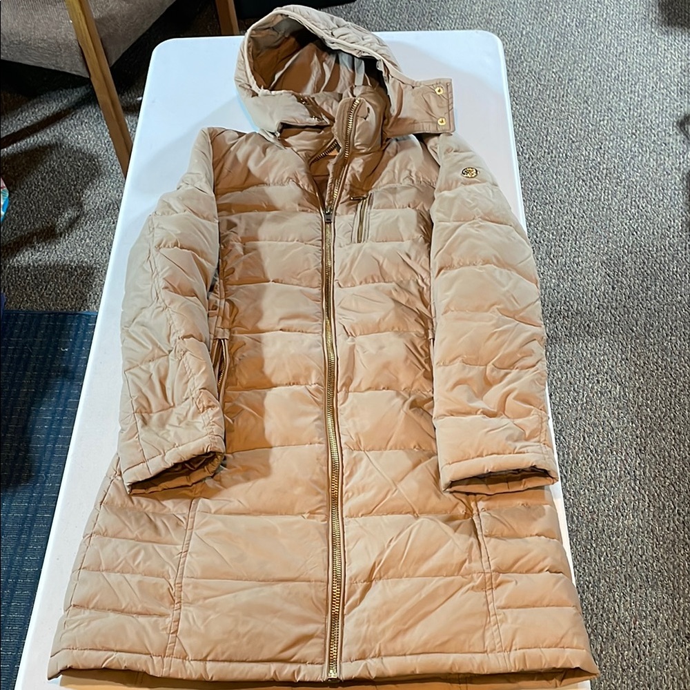 Women's Tan Puffer Coat